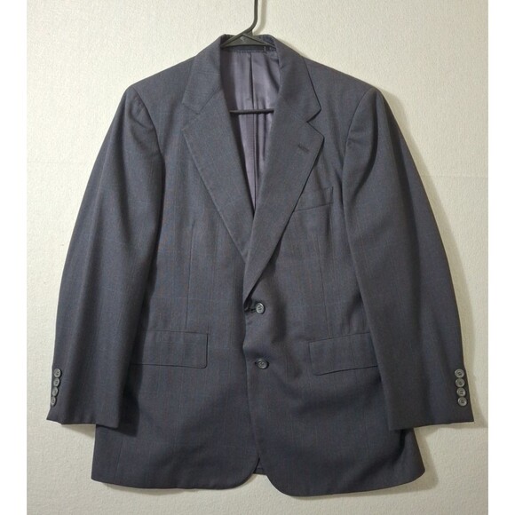 Britches of Georgetowne Blazer Jacket 40R Wool Charcoal Pinstripe Coat - Picture 1 of 13
